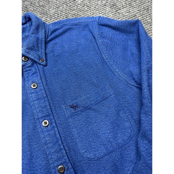 Abercrombie & Fitch Other - Abercrombie & Fitch Shirt Mens Medium‎ Blue Herringbone Flannel Button Down